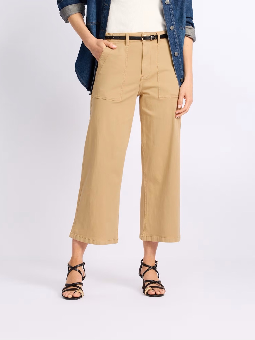 PISTOLA Sophia Utility Ankle Wide Leg Pant in Mustard Brown Size 29